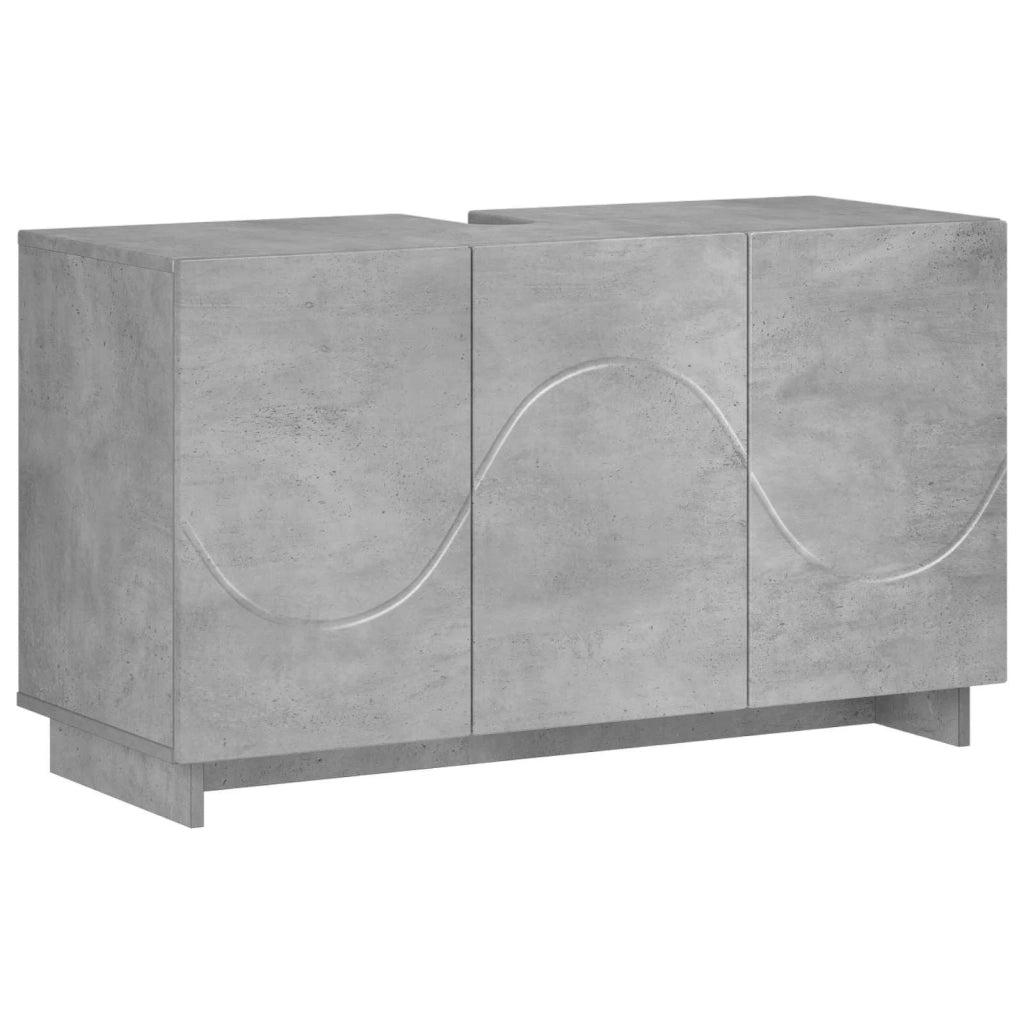 Set mobili da bagno 3 pz Grigio Cemento Legno ingegnerizzato 3433058