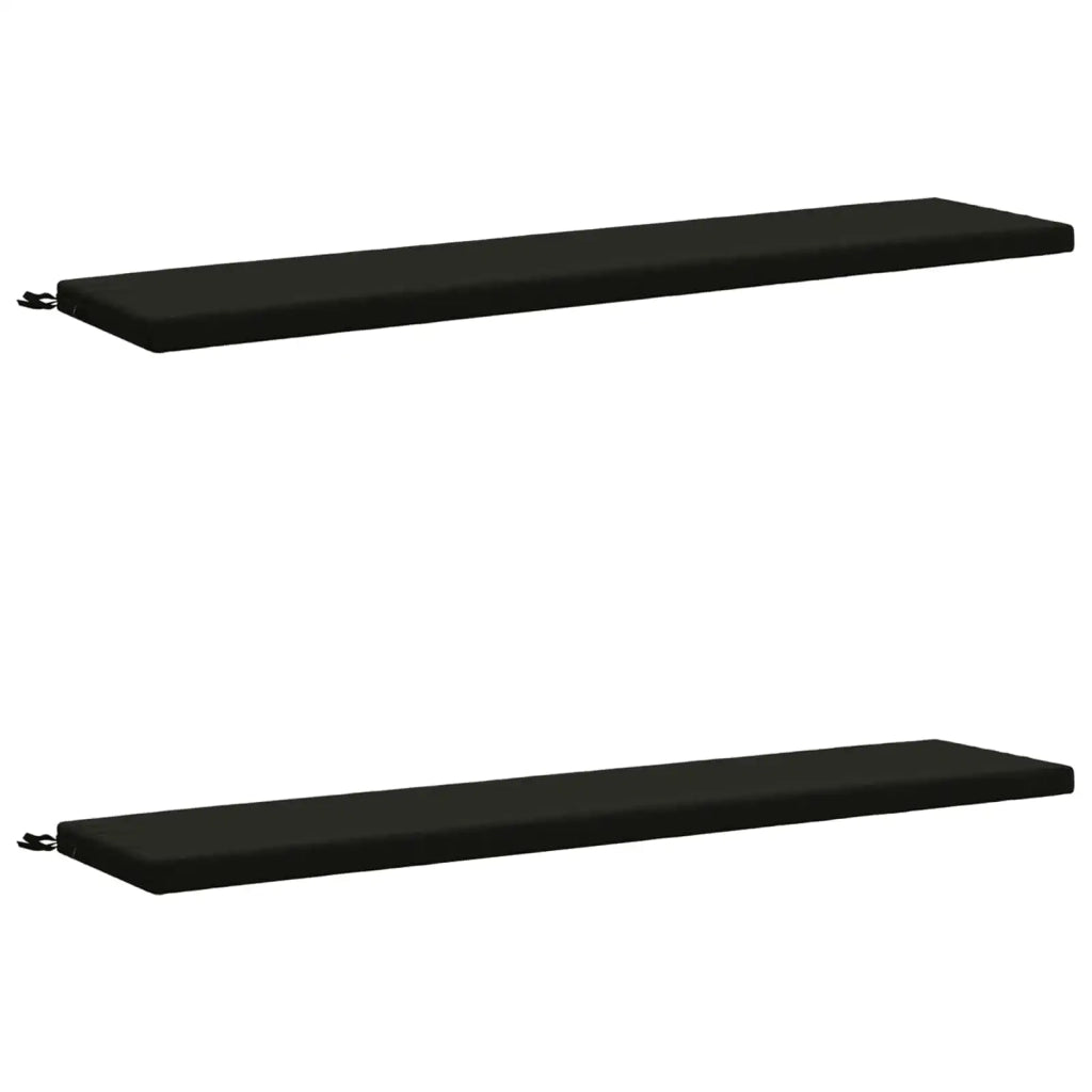 Cuscini per Panchina a 2 Pezzi SOEST 2 pz 100% Poliestere Nero 949227