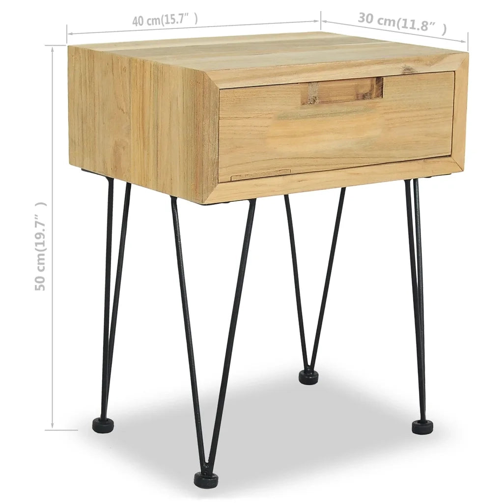 Comodini 2 pz 40x30x50 cm in Legno Massello di Teak 3057527