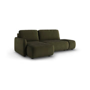 Rezzo, Divano Letto con Penisola Contenitore, 229x148 cm Verde