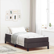 Letto a molle con materasso Marrone Scuro 100 x 200 cm Tessuto