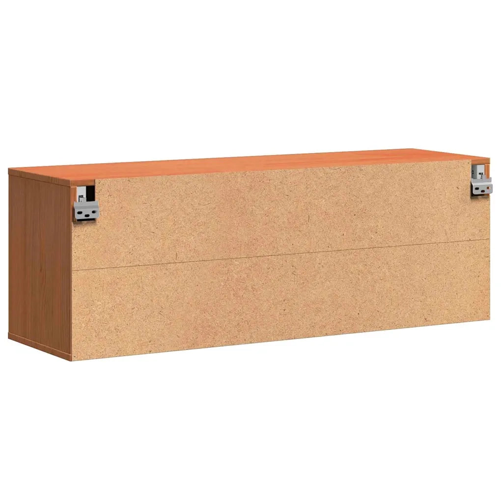 vidaXL Armadietto a muro con porta Cera marrone 100 x 30 x 35 cm