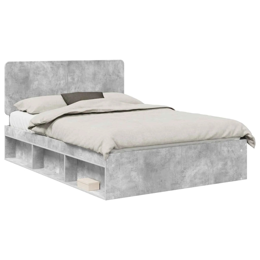 Struttura del letto Calcestruzzo 160 x 200 cm Pino massello 3412464