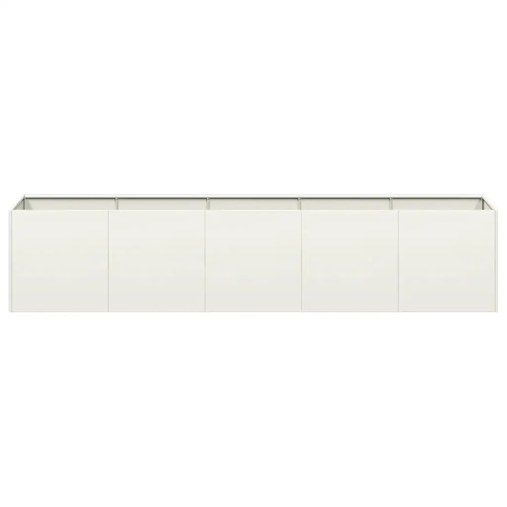 Fioriera Bianca 200x40x40 cm in Acciaio Laminato a Freddo 860683
