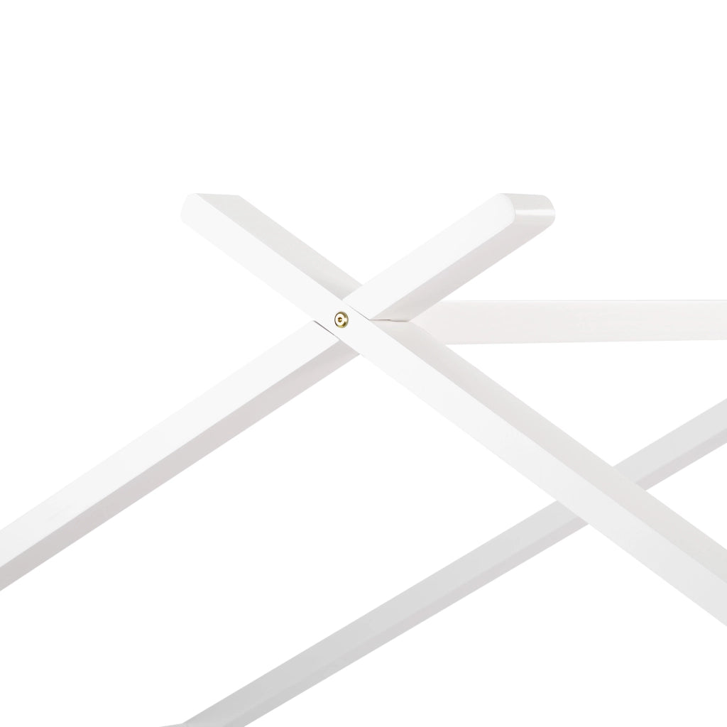 OKWISH Letto a Casetta 90×200 cm, Letto Singolo con Sponde di Sicurezza, Spazio Contenitore, senza Materasso, in Legno Massello, Bianco