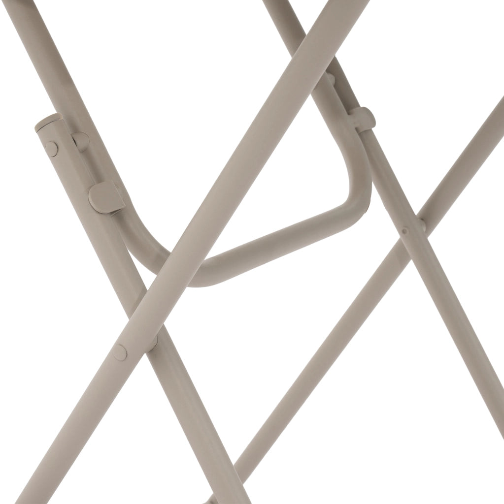 Set bistrot da esterno pieghevole 3 pezzi; 2 sedie e tavolo; beige