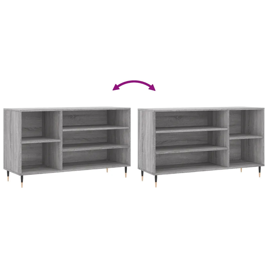 vidaXL Scarpiera Grigio Sonoma 102x36x60 cm in Legno Multistrato