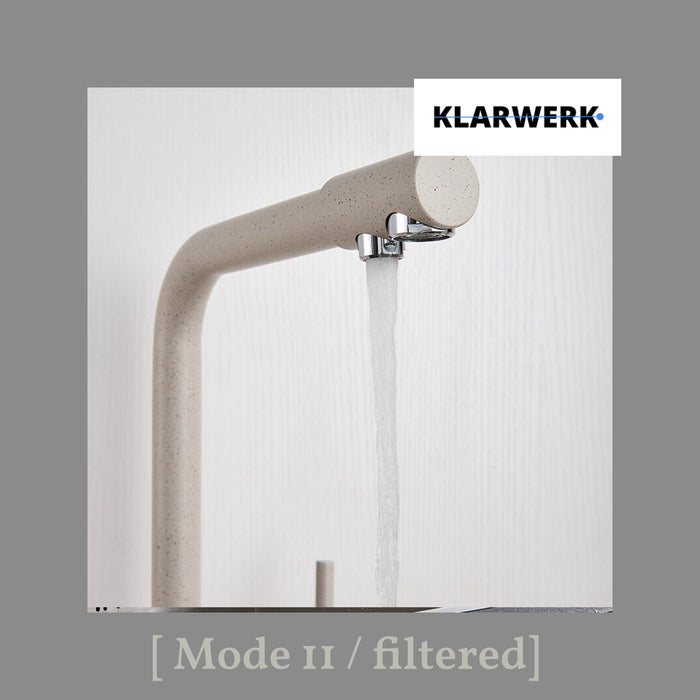 FELIX | Rubinetto per acqua potabile a 3 vie color beige sabbia | miscelatore da cucina ad osmosi in acciaio inossidabile | Filtro 3 connessioni