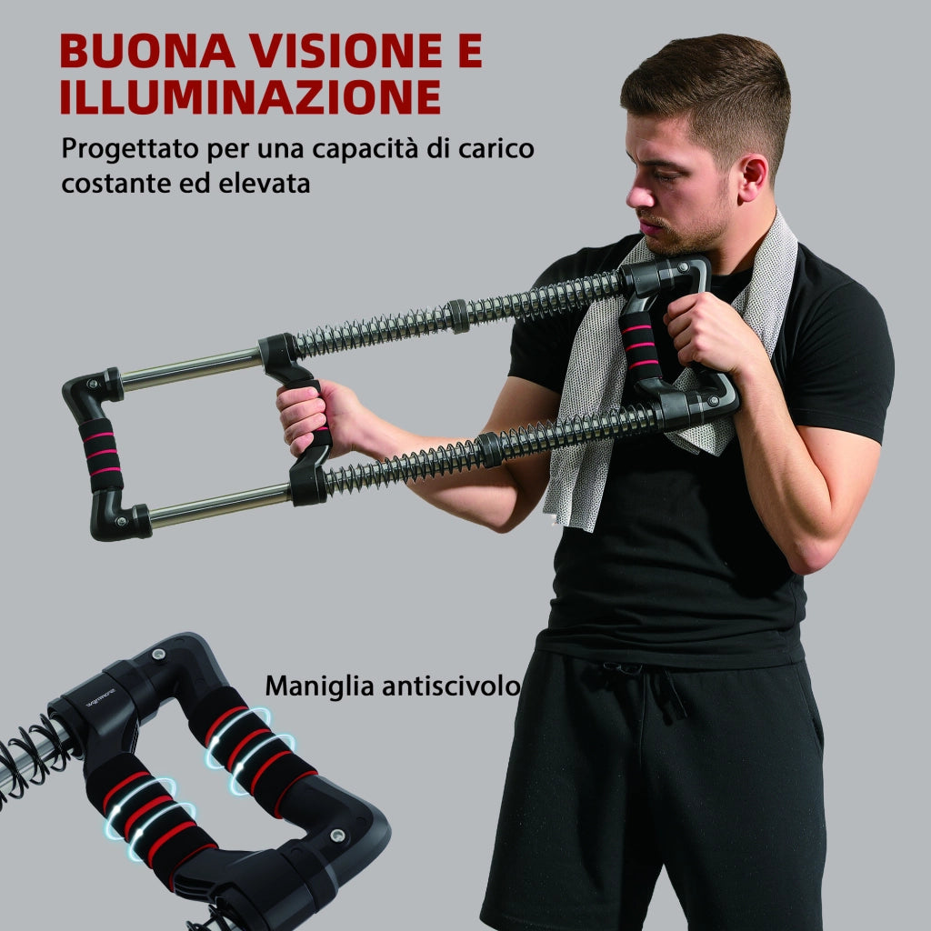 Power Twister ¨C zephmum ¨C 4 Molle, Acciaio Inox, Nero, 80x22x5 cm