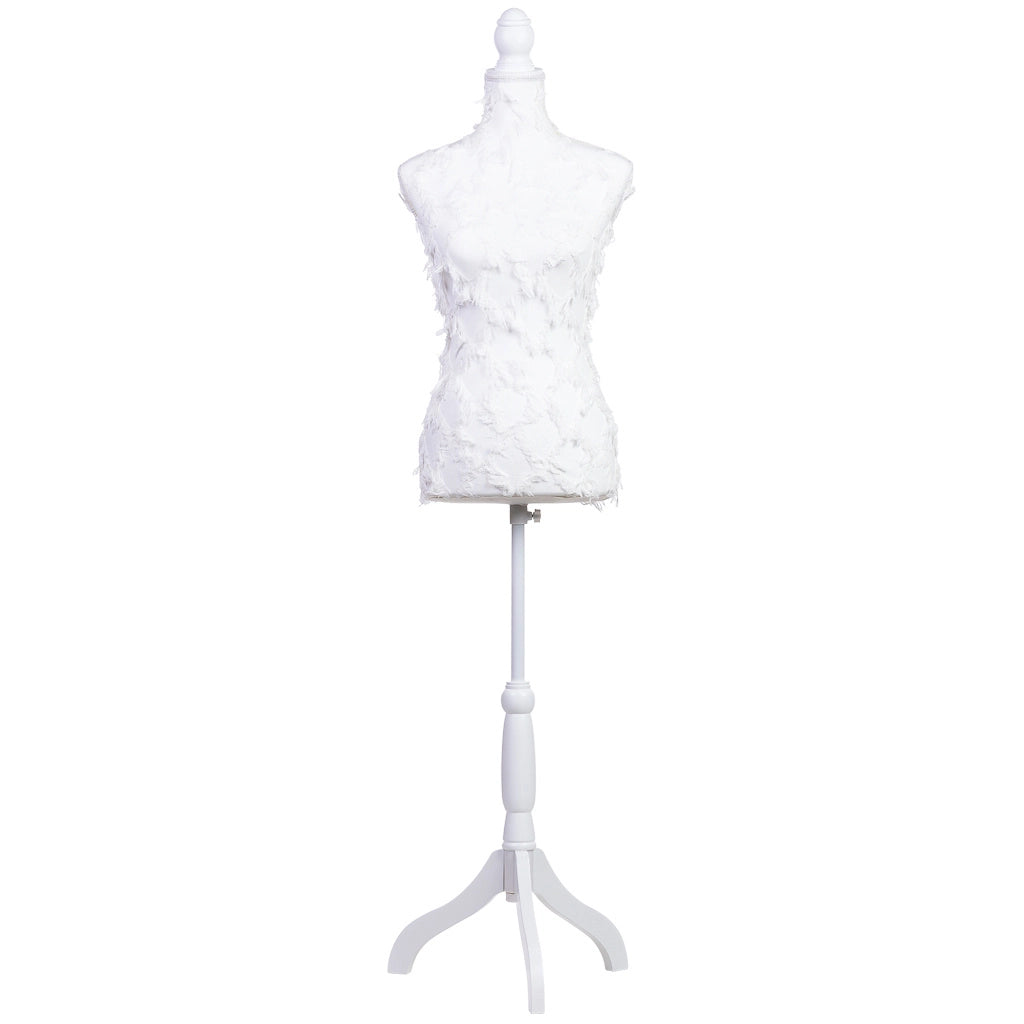 Manichino in legno e schiuma 24x37,5x168h cm Bianco