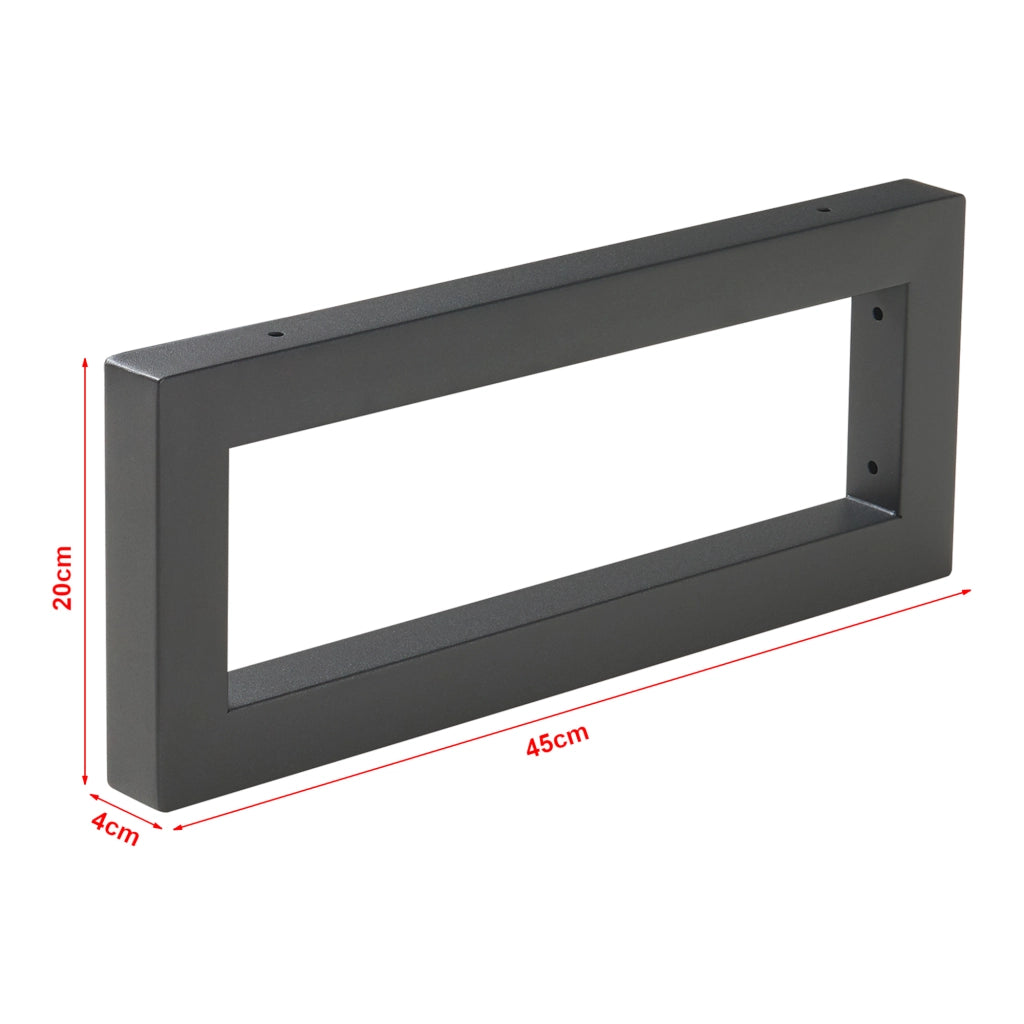 Set Hawangen di 2 Supporti per Mobili 'Fai da Te' Montaggio a Parete in Acciaio (LuxA) 45 x 20 cm - Nero [en.casa]