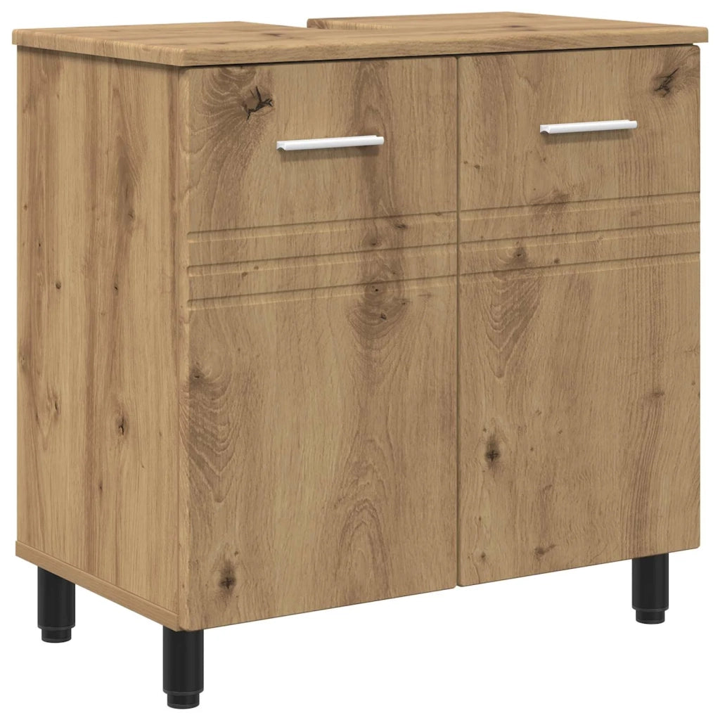 Mobiletto da bagno Rovere Artigianale 60 x 35 x 60 cm