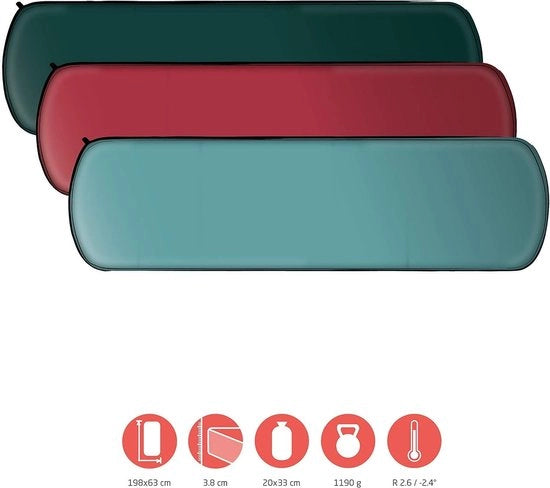 Matrimoniale Isomat Matrimoniale Camping Mat Mattonella Autoinflante 198 x 63 x 38 cm