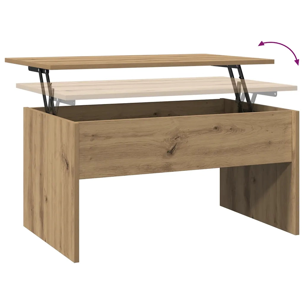 Tavolino salotto | Tavolino da caff¨¨ | Tavolino da Soggiorno Rovere Artigianale 80x50,5x41,5 cm Truciolato
