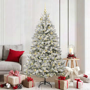 Albero di Natale artificiale con 300 LED Verde e Bianco 180 cm 3395752