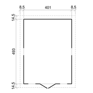 Casa da giardino in legno - 20 m?² - TIMBELA M333+M333G