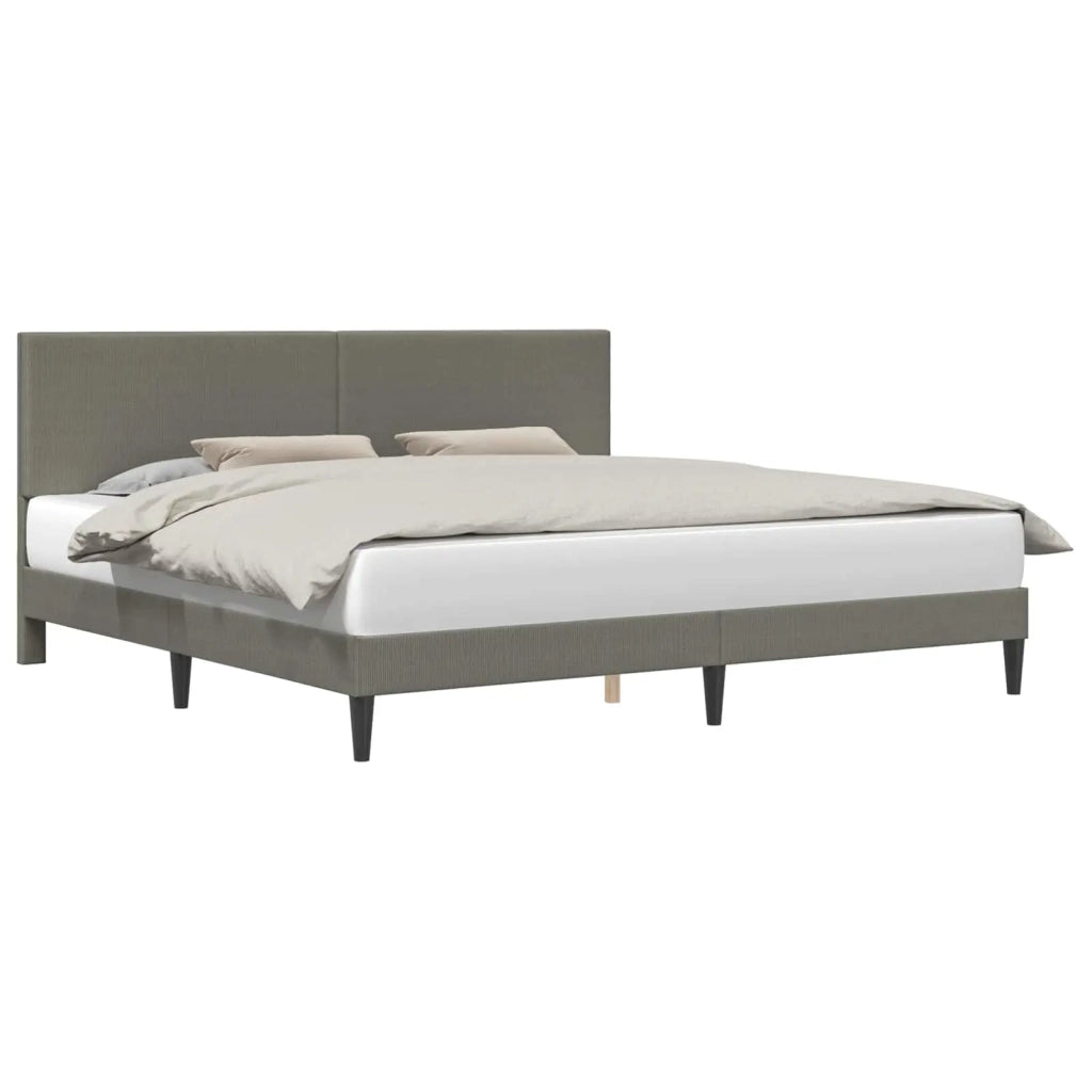 Struttura del letto Grigio Chiaro 200 x 200 cm Tessuto in Cords 42027744