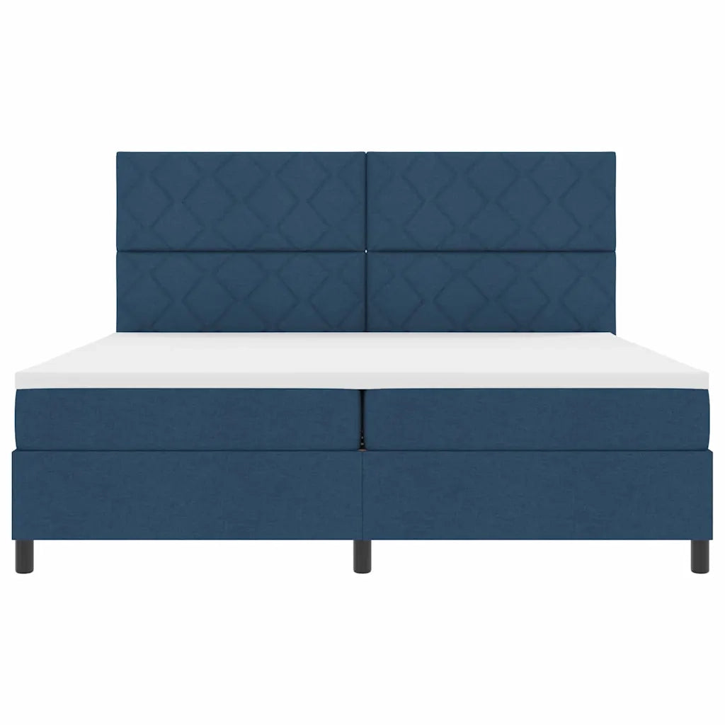 Letto a molle con materasso con led Blu 200 x 200 cm Tessuto 3342976