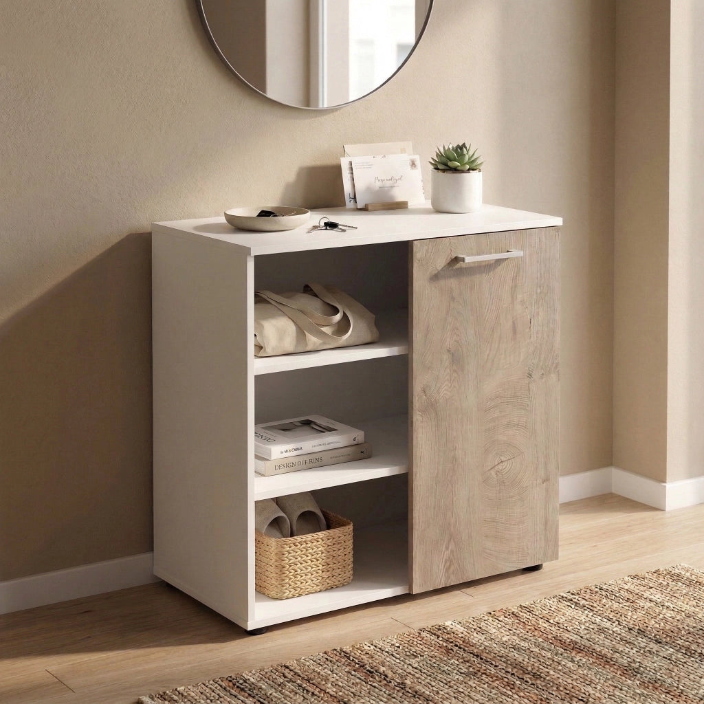 Mobile Ingresso Moderno Salvaspazio in Legno Composito cm 68x35x87 - LOUIS