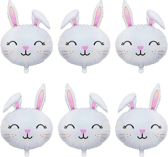 Set di 6 palloni di coniglio per decorazione di Pasqua e feste