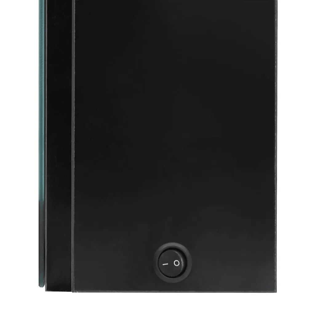 Armadietto Bagno | Armadio da bagno con Specchio e LED Nero Lucido 50x13x70 cm