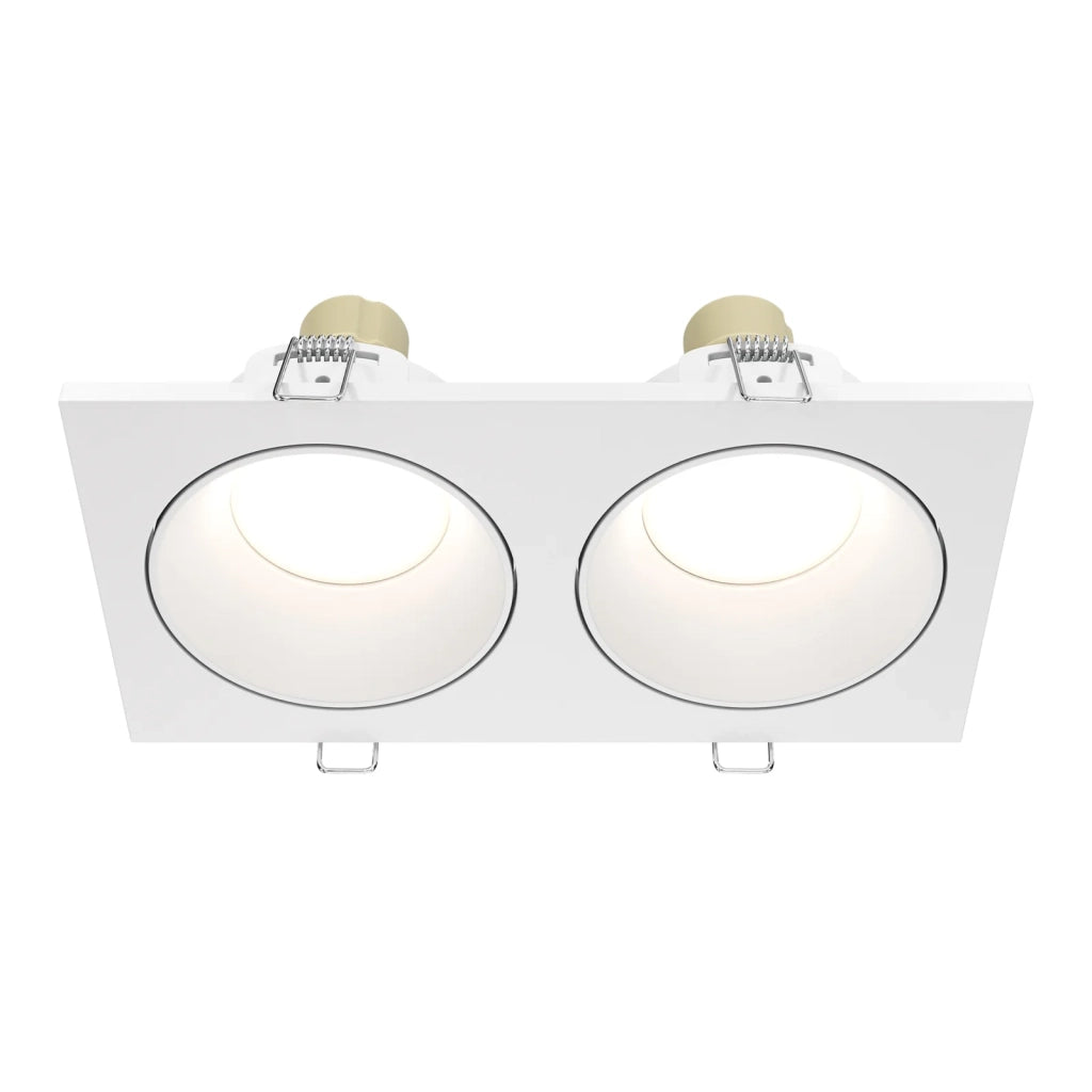 Maytoni Lampada da incasso Zoom 2 luci GU10 bianco alluminio