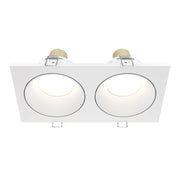 Maytoni Lampada da incasso Zoom 2 luci GU10 bianco alluminio