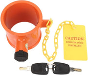 Slot per auto con protezione anti furto - Etichetta di avviso - 2 chiavi - Installazione facile - Adattamento universale - Blocco di sicurezza per auto - Codice prodotto: Trekhaakslot - Modello: Aluminium - Dimensioni: ... (se disponibili)