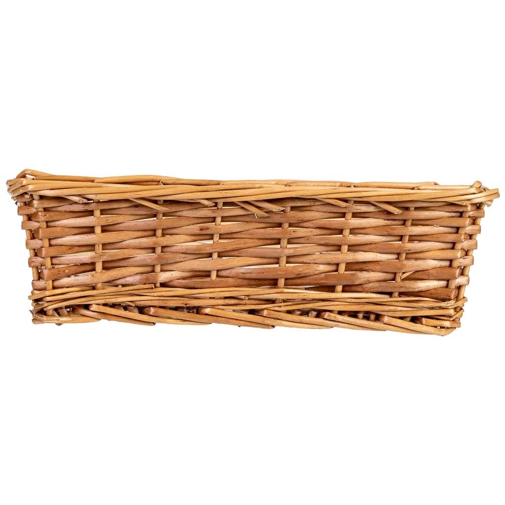 Cesto rettangolare in vimini marrone 31x23x8,5h cm