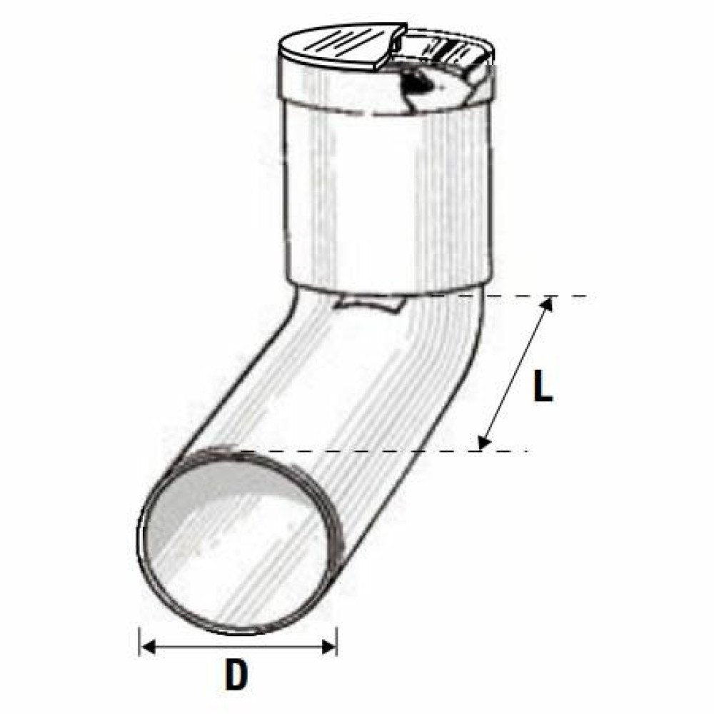 Curva wc prolungata htsbl d.090