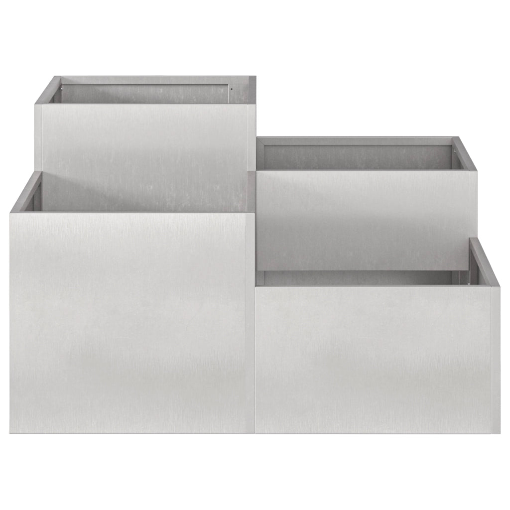 Fioriera da Giardino 80x80x48 cm Acciaio Inossidabile