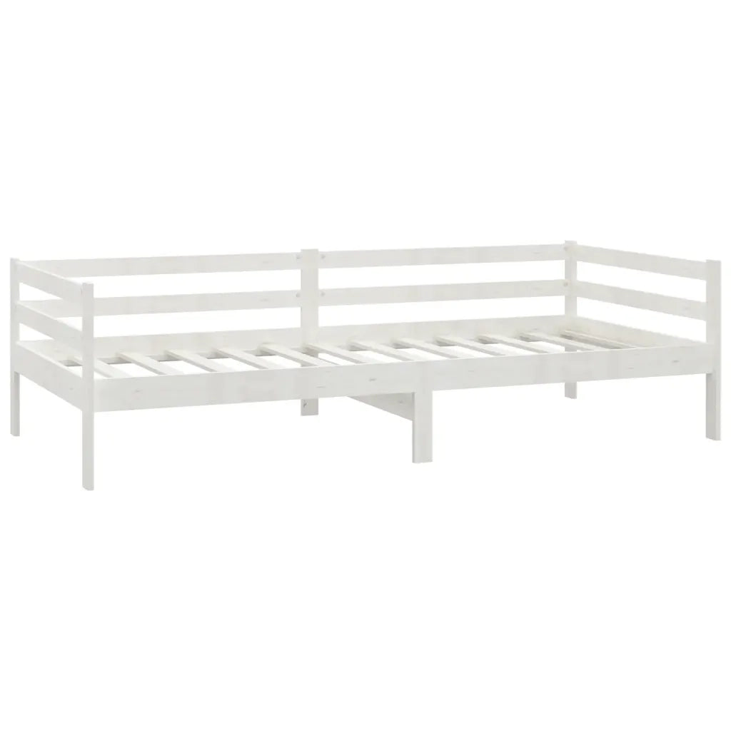 Divano Letto con Materasso 90x200 cm Bianco in Legno di Pino cod mxl 53843