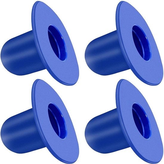 Set di sostituzione a 4 pezzi Adatto per fori di filtro di pompe per piscine Adatto per piscine Bestway e Intex (stopper per fondi e pareti) (blu)