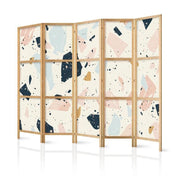 Paravento giapponese - Terrazzo with Large - Scaled Stones in Muted Colors Larghezza x Altezza Decor: 225x172