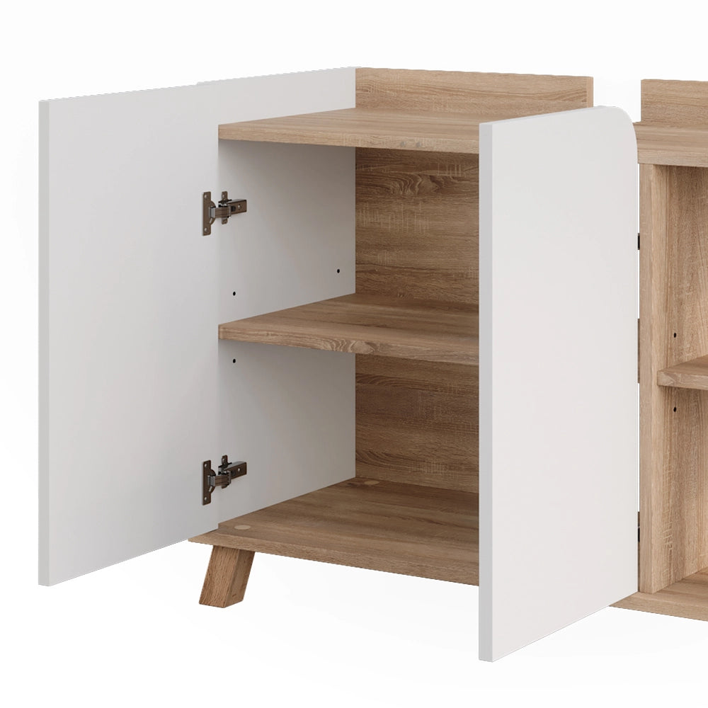 Vicco Mobile sottolavabo per bagno Sonoma/Bianco 80 x 65 cm con 2 porte