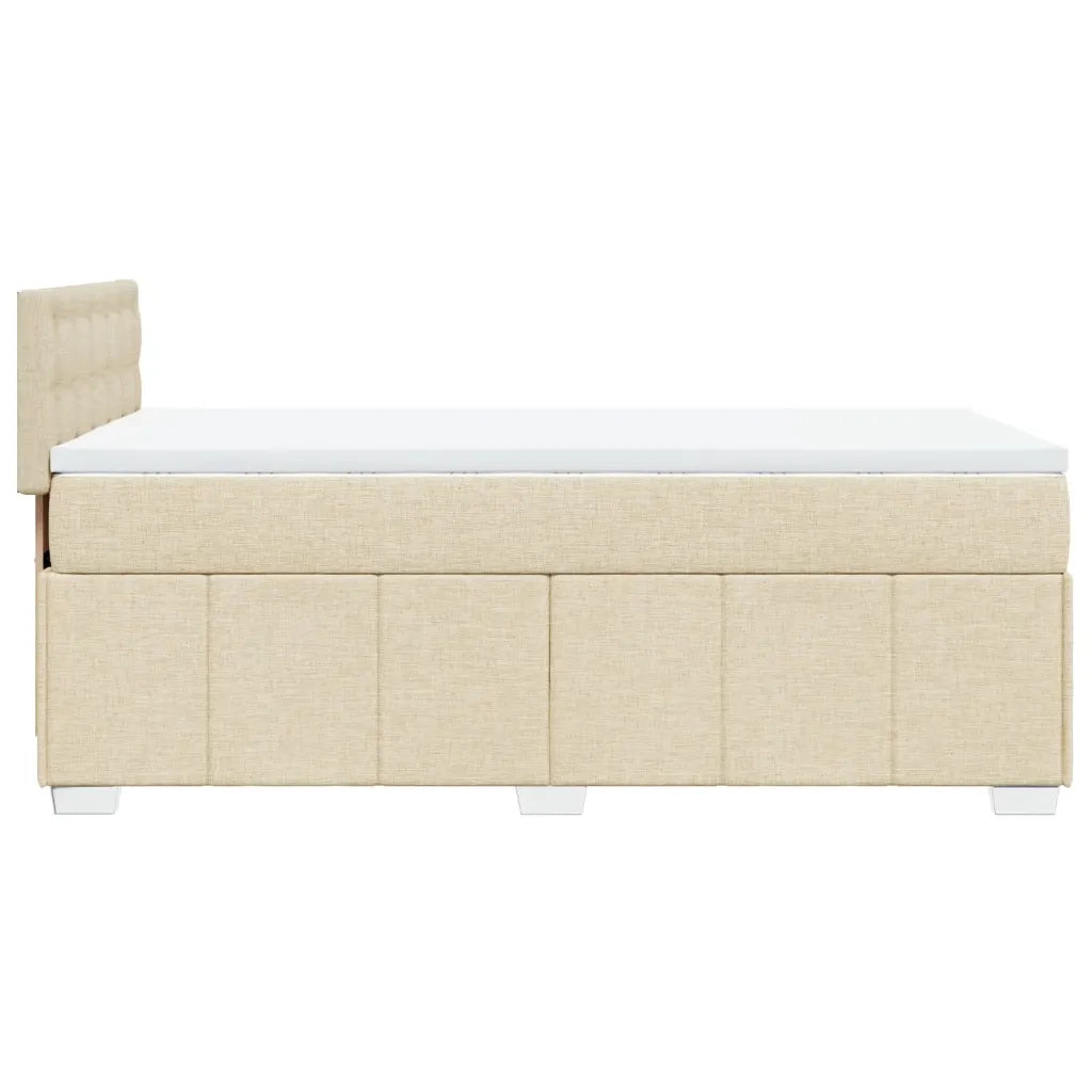 Giroletto a Molle con Materasso Crema 80x200 cm inTessuto 3289214