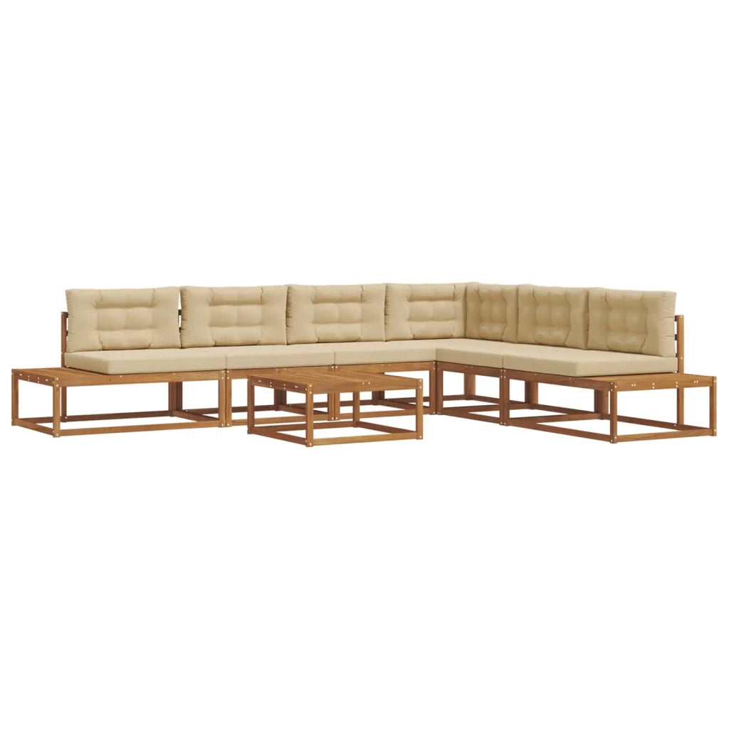 Set di divani da esterno Naturale e Beige