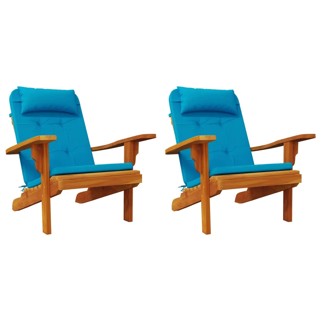 Cuscini per Sedia Adirondack 2 pz Blu Chiaro in Tessuto Oxford 361834