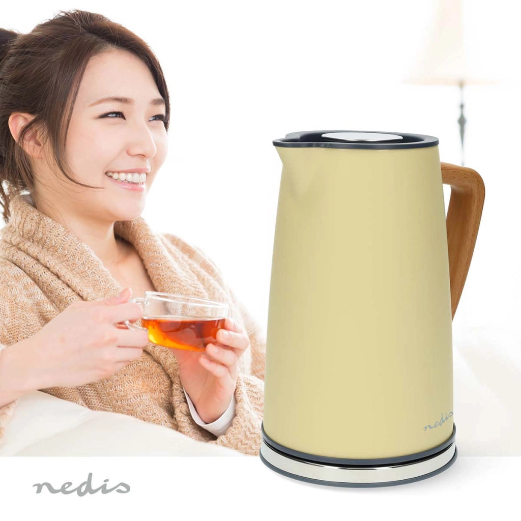 Bollitore elettrico Soft Touch da 1,7 l 2200 W con regolatore Strix Giallo Nedis