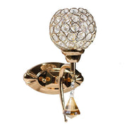 Trade Shop - Applique Parete Moderno Paralume Con Cristalli Acrilico Pendente Attacco G9 E19 - Oro
