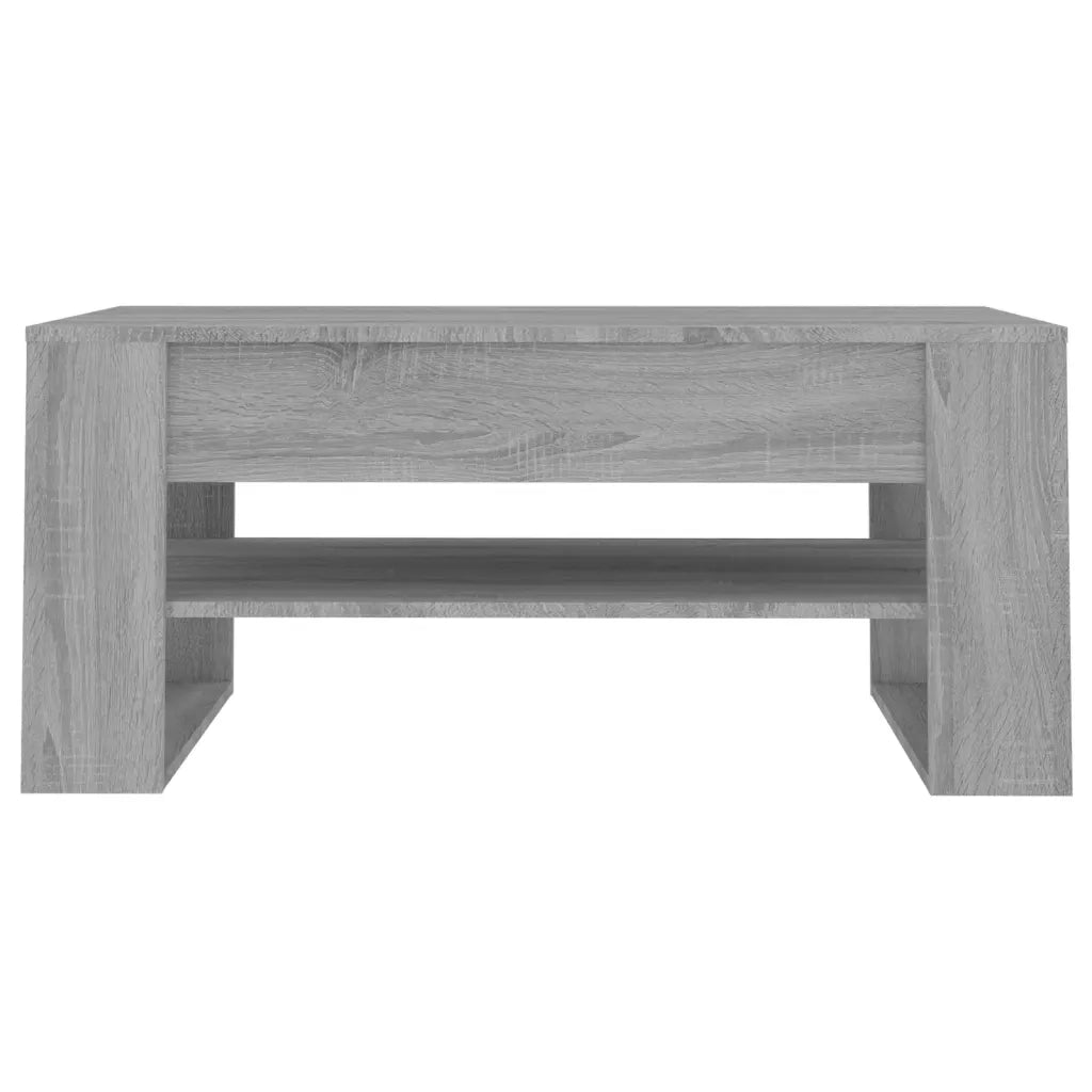 Tavolino da Salotto-Tavolino da soggiorno-Tavolo Grigio Sonoma 102x55x45cm Legno Multistrato