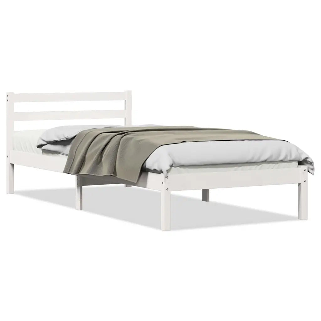 Struttura del letto con testiera Bianco 225,5 x 95,5 x 69,5 cm 869777