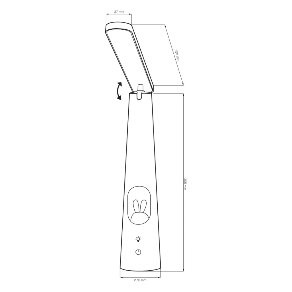Lampada da scrivania LED 7W bianca USB Polux Bunny