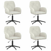 Sedie da scrivania girevoli 4 pz 54 x 55 x 90 cm Crema 3428335