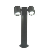 Trade Shop - Lampione Giardino Moderno Con Diffusori Orientabili Lampada Attaco Gu10 Ip44 539pb-b440 - Grigio