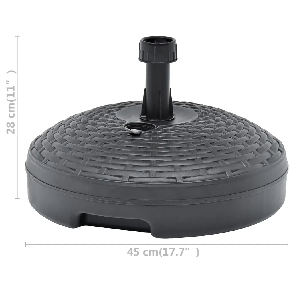 Base Ombrellone Sabbia/Acqua 20L Antracite Rattan in Plastica CFW6928869