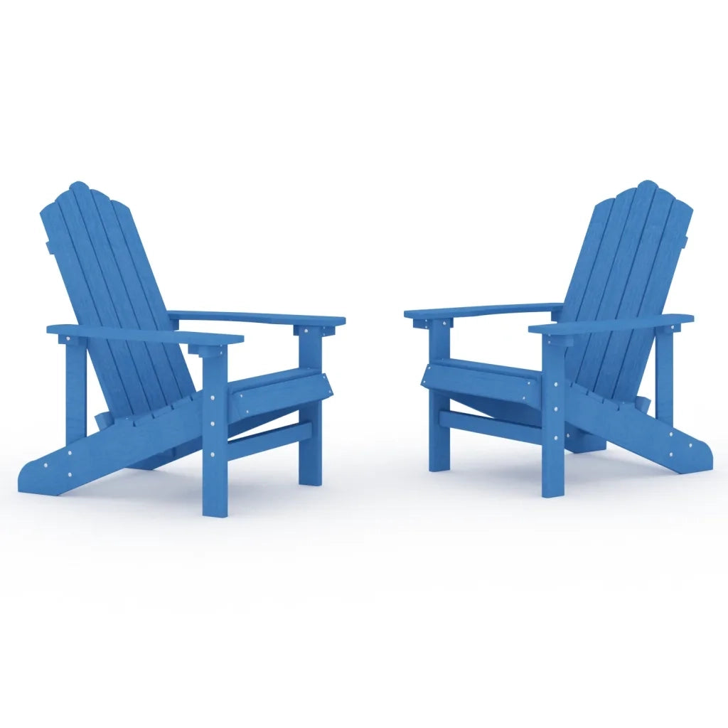 Sedie da Giardino Adirondack 2 pz in HDPE Blu Acqua cod mxl 6747