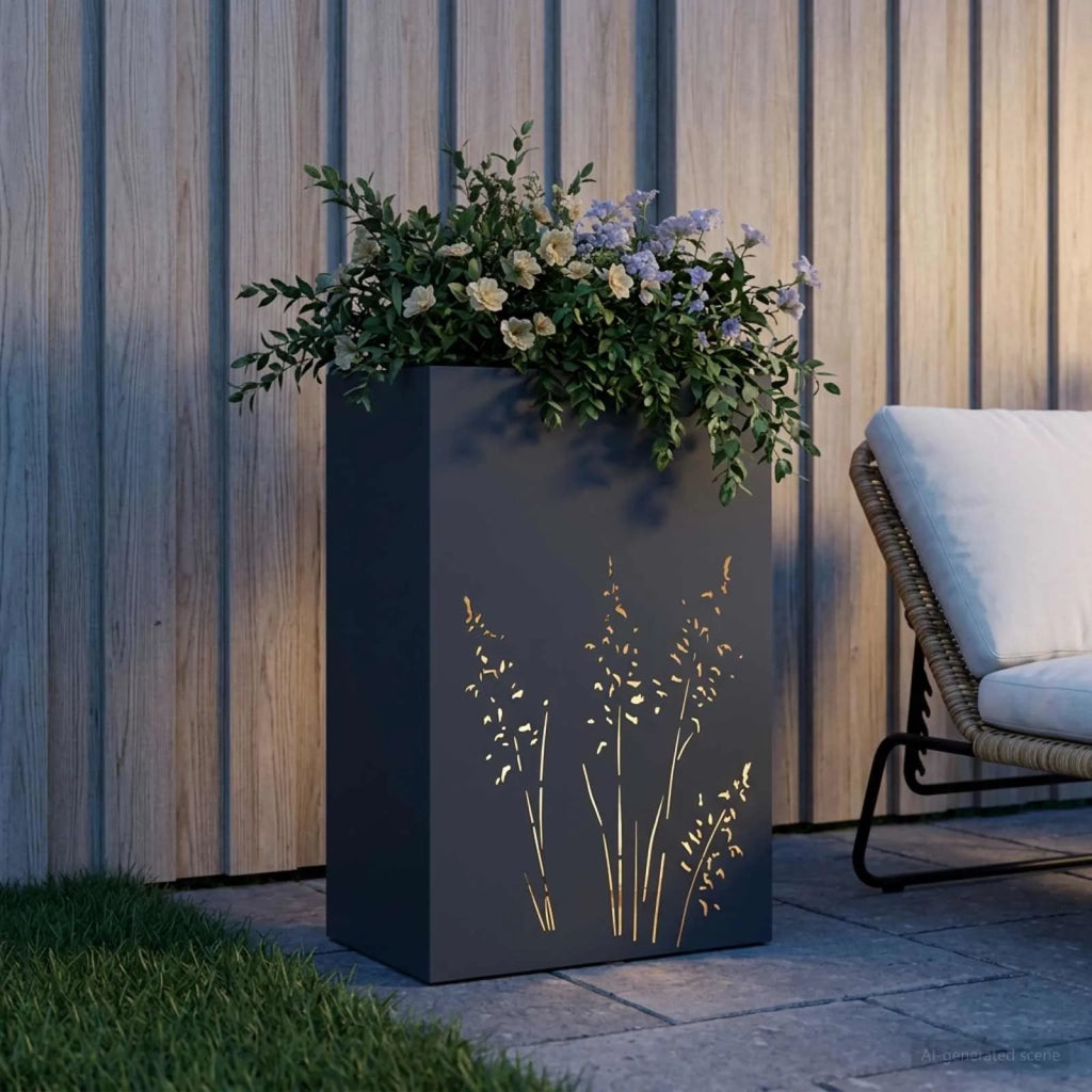 Vaso da giardino Antracite 50 x 30 x 75 cm 8005782