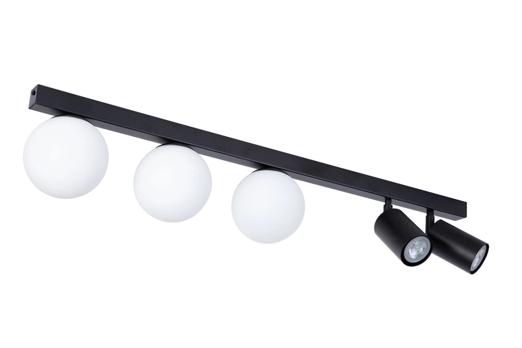 Plafoniera moderna nera 80cm 5 luci G9/GU10 Tavira Sigma