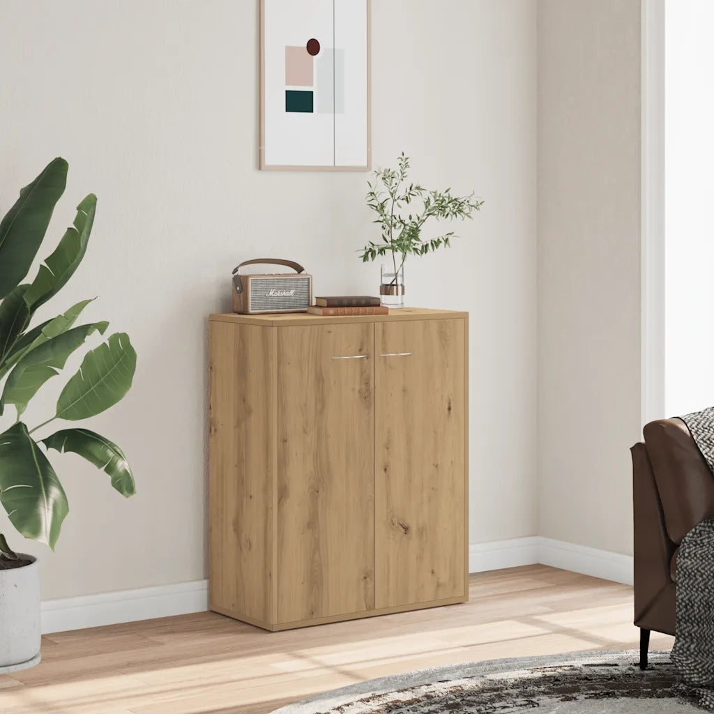 Credenza Rovere Artigianale 60x30x75 cm in Legno Multistrato